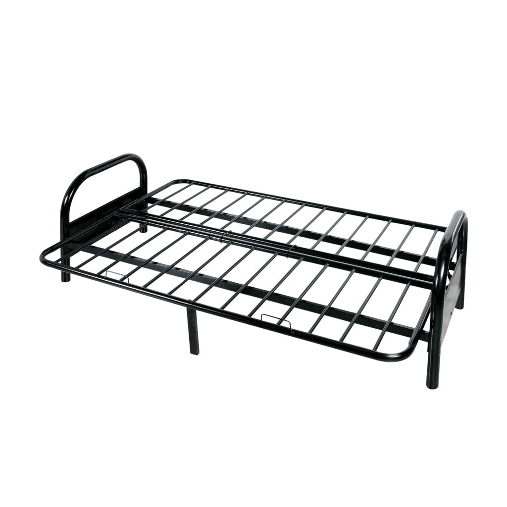 Adjustable Black Metal Sofa Frame - detail view