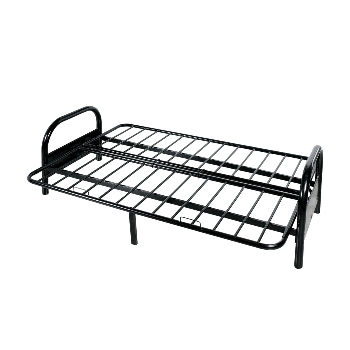 Adjustable Black Metal Sofa Frame - detail view