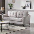 Light Gray Callie Woven Fabric Sofa in Living Room