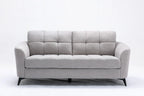 Callie Light Gray Woven Fabric Sofa - detail view