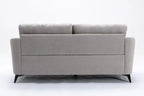 Callie Light Gray Woven Fabric Sofa - back view
