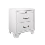 Modern Solid Wood Nightstand - in bedroom setting