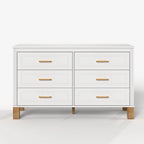 Double 6-Drawer Dresser Black - side view