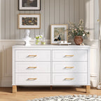 Double 6-Drawer Dresser - handle detail