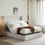 Ivory Wingback Queen Bed - adjustable base detail