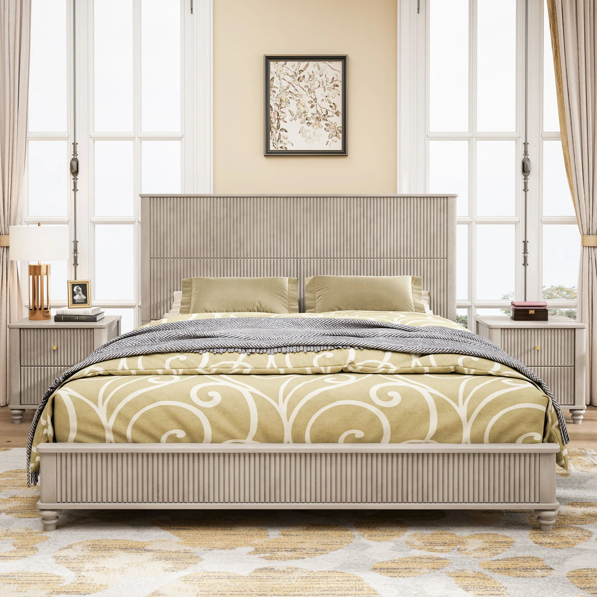 3-Piece Bedroom Set - bed frame detail