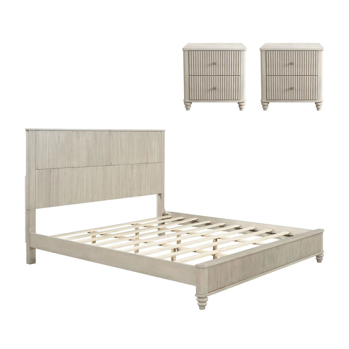 3-Piece Bedroom Set - nightstand detail