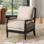 Gray Upholstered Accent Chair for Living Room